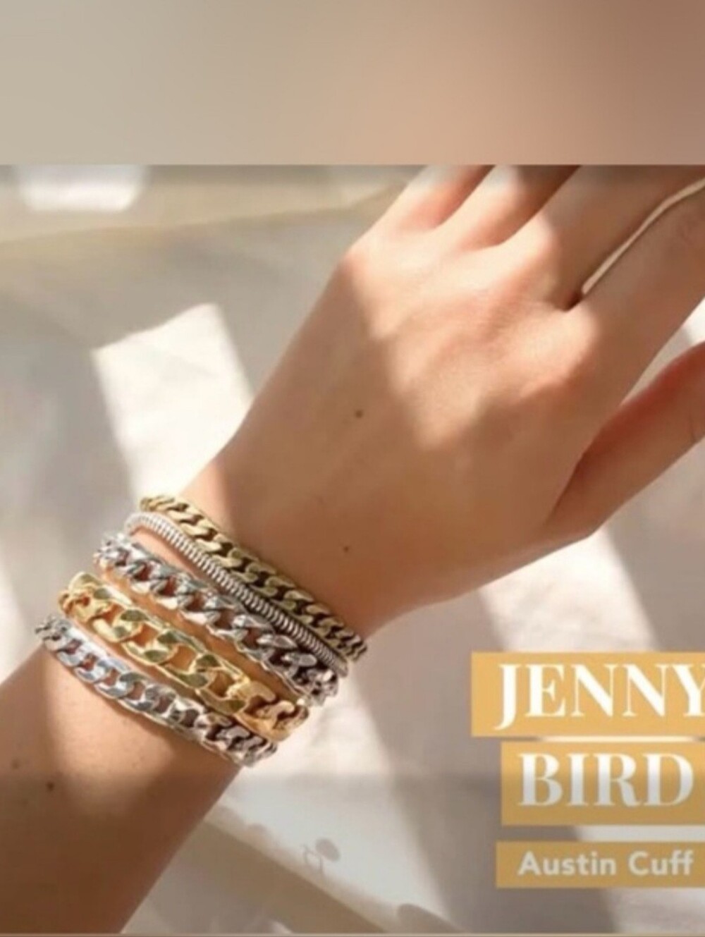 Jenny Bird  Austin Multi-Chain Bracelet in Gold & Silver Tone